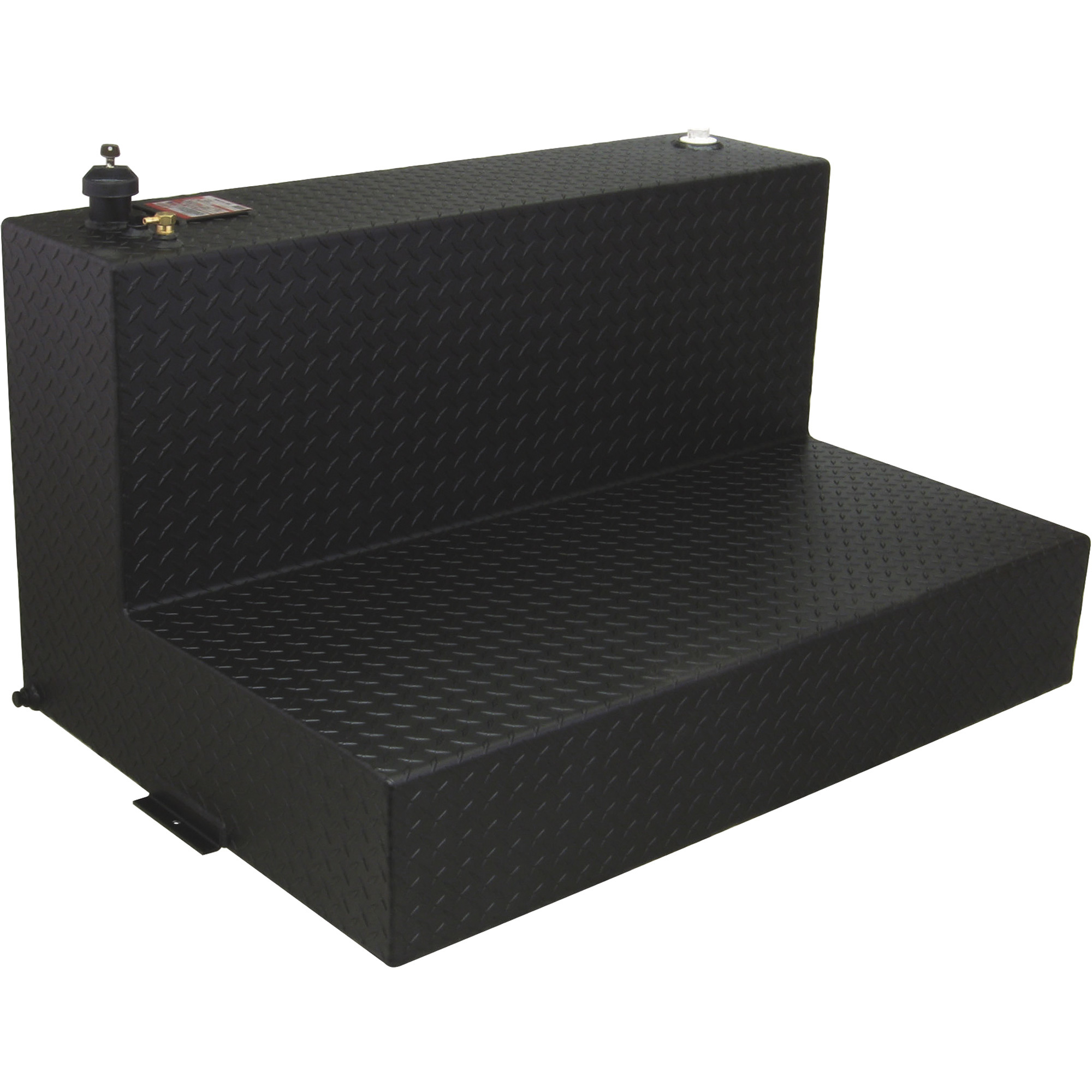 RDS Aluminum Transfer Fuel Tank Toolbox Combo 90 Gallon Rectangular Diamond  Plate